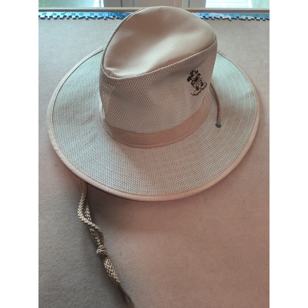 Disney Parks Mickey Mouse Safari Hat Boonie Mesh Wide Brim Explorer Adjustable